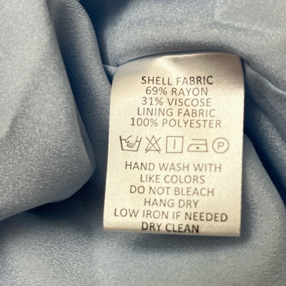 Cartolina Emelia Mini Dress Size XL Light Blue Floral Ruffle Smocked Waist NWT - Picture 15 of 16